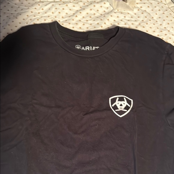 Ariat Black Tee with White Emblem - Picture 1 of 3